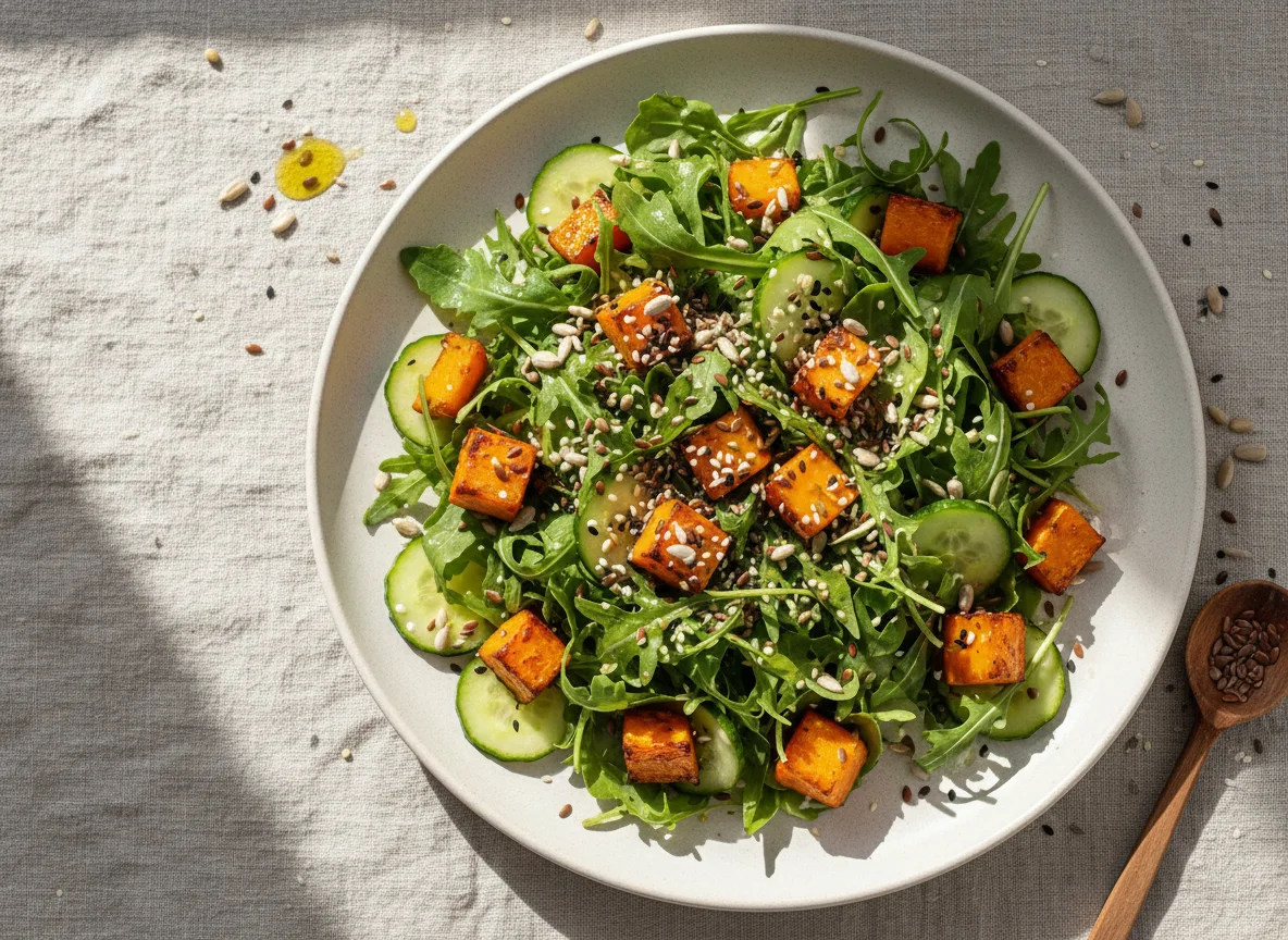 Салат с тыквой и рукколой photo