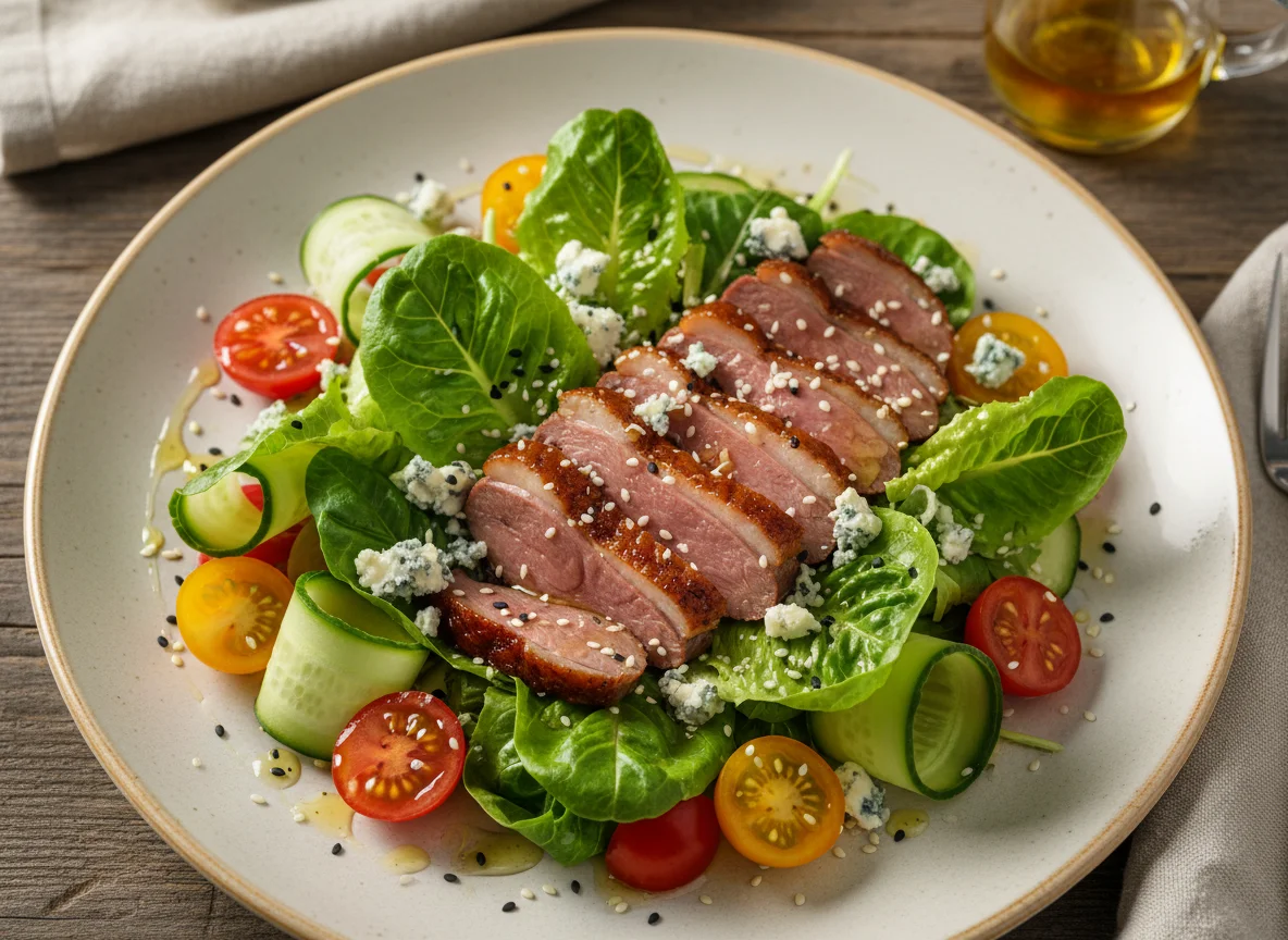 Салат с утиной грудкой и сыром photo