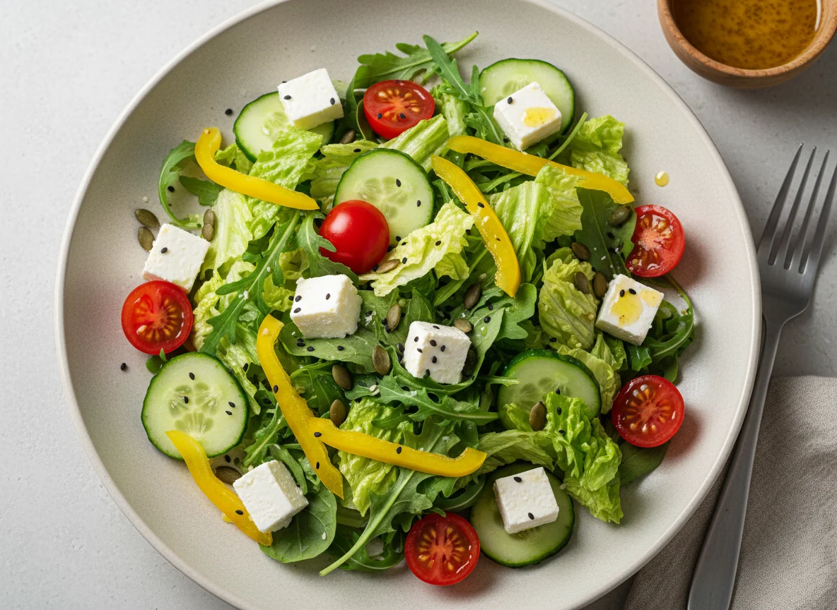 Салат со сливочным сыром photo