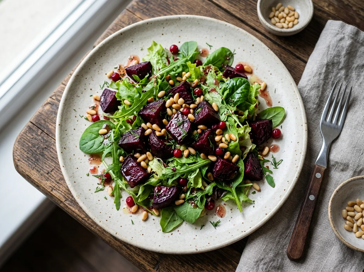 Салат со свеклой и орехами photo
