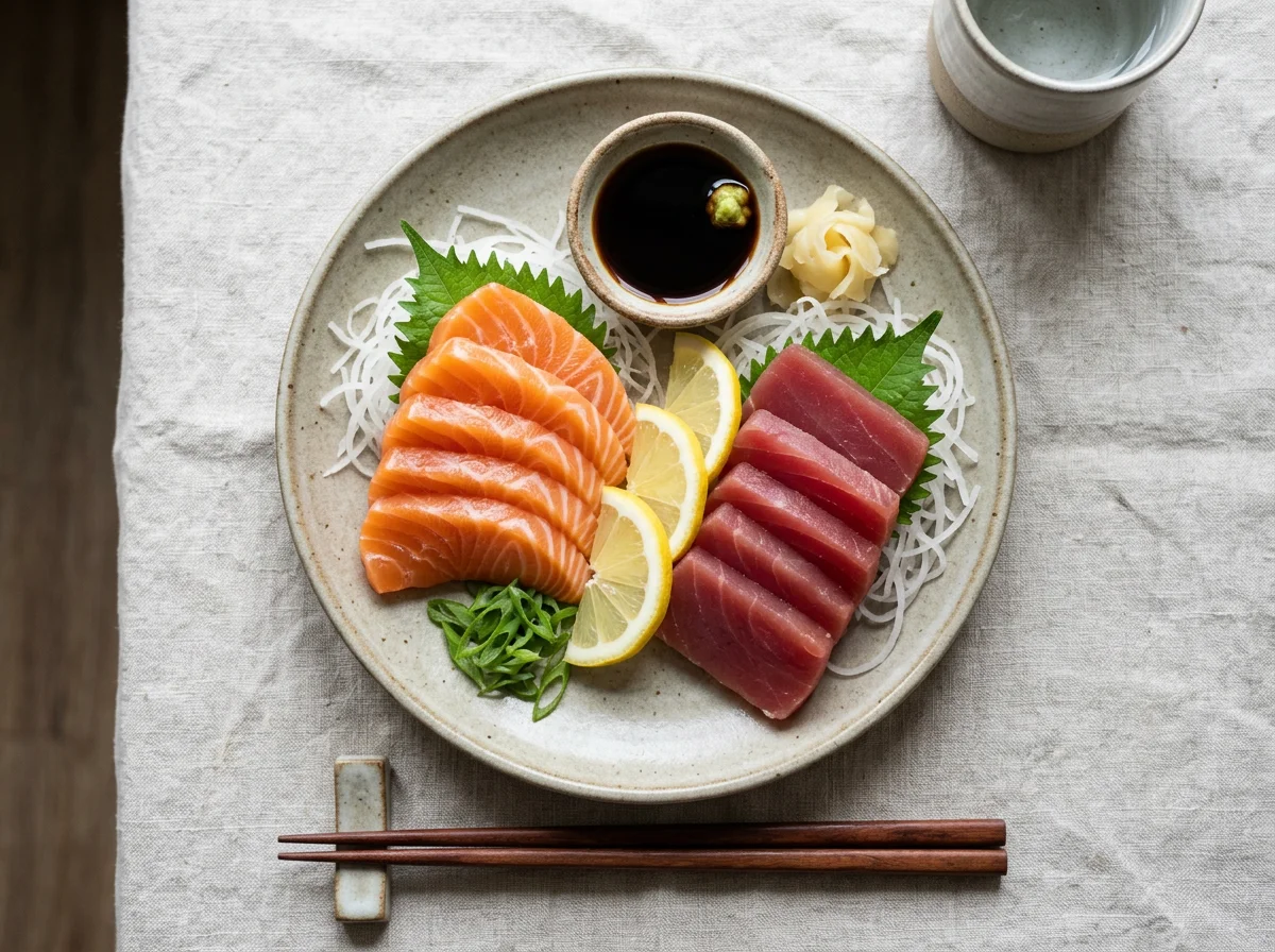 Сашими из лосося и тунца photo