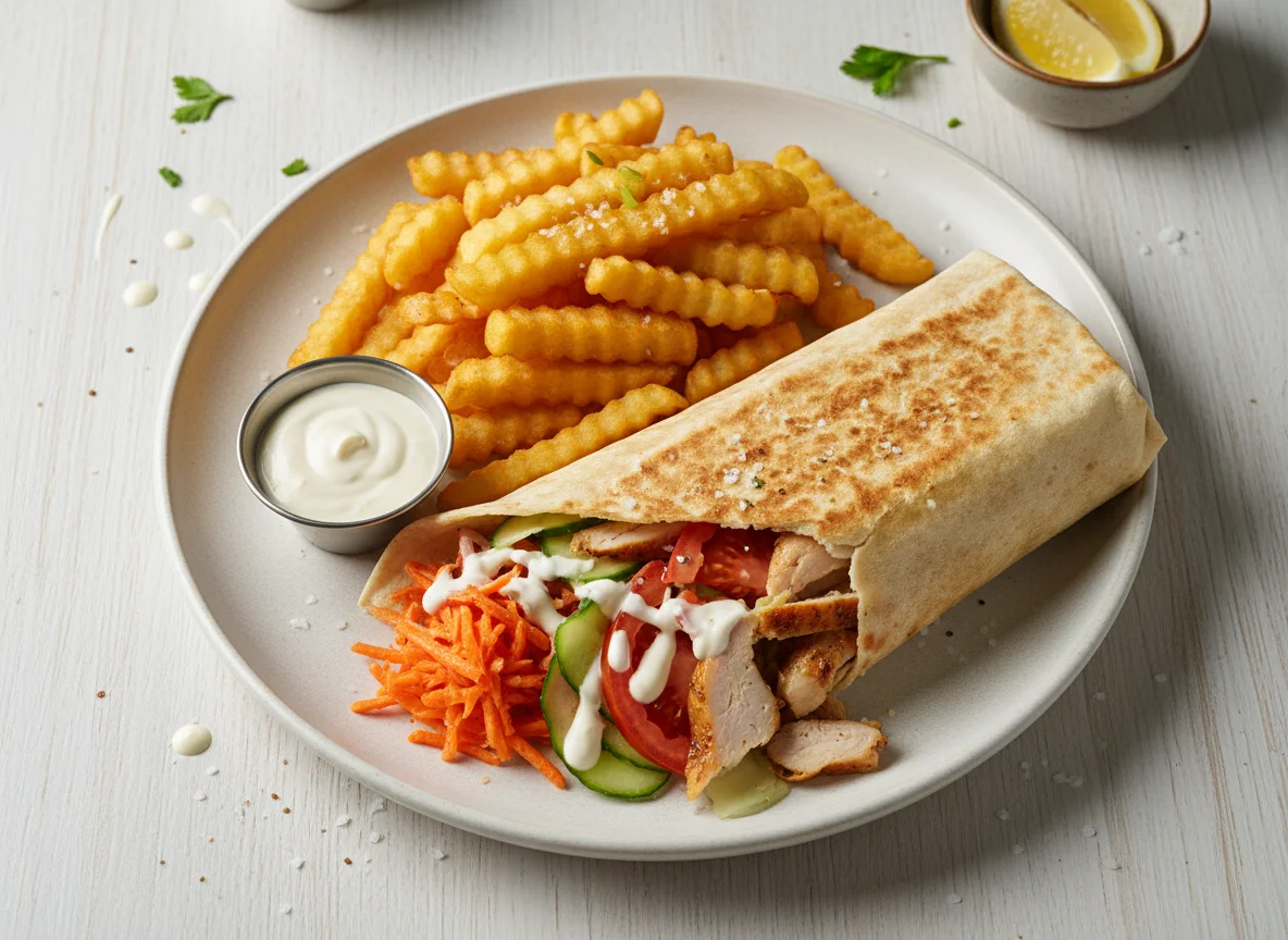 Шаурма с картофелем фри photo