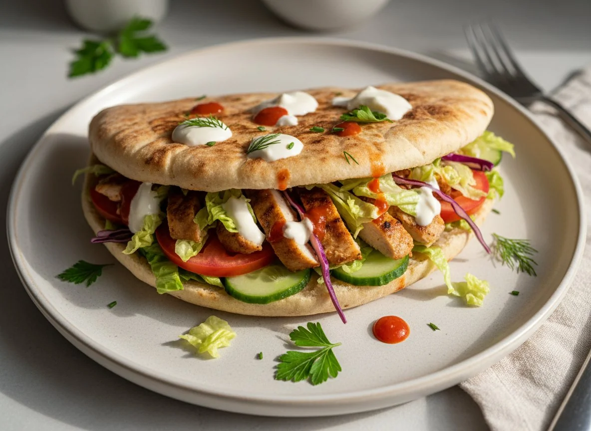 Шаурма в пите photo