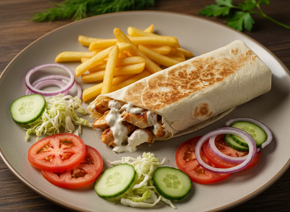 Шаверма в лаваше мини чикен ролл photo