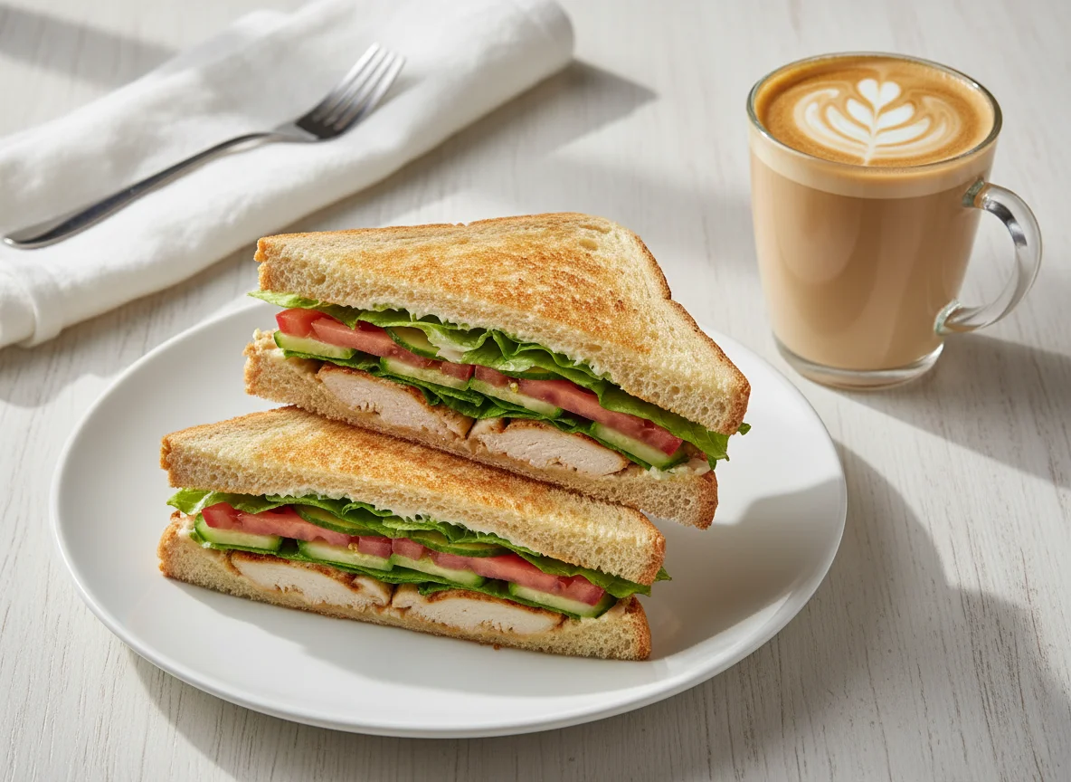 Сэндвич и Латте photo