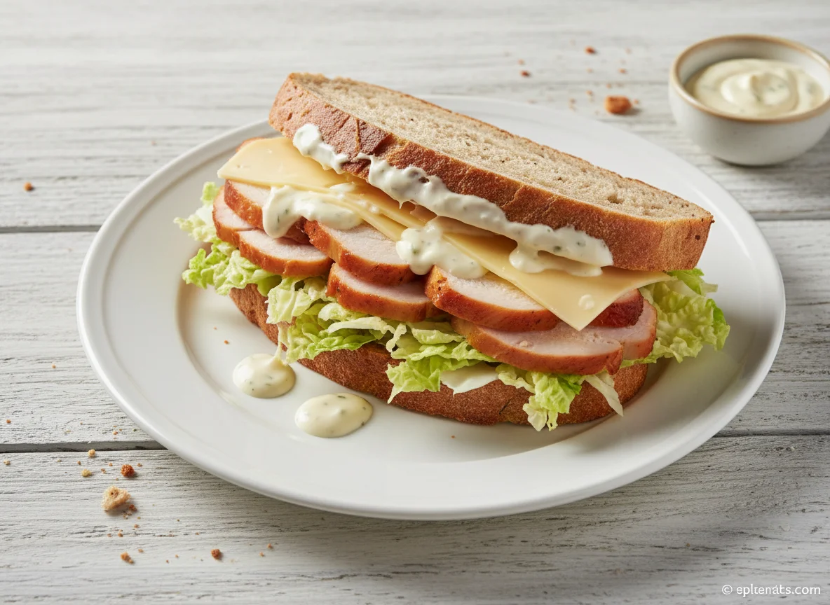 Сэндвич с Курицей Копченой и соусом photo