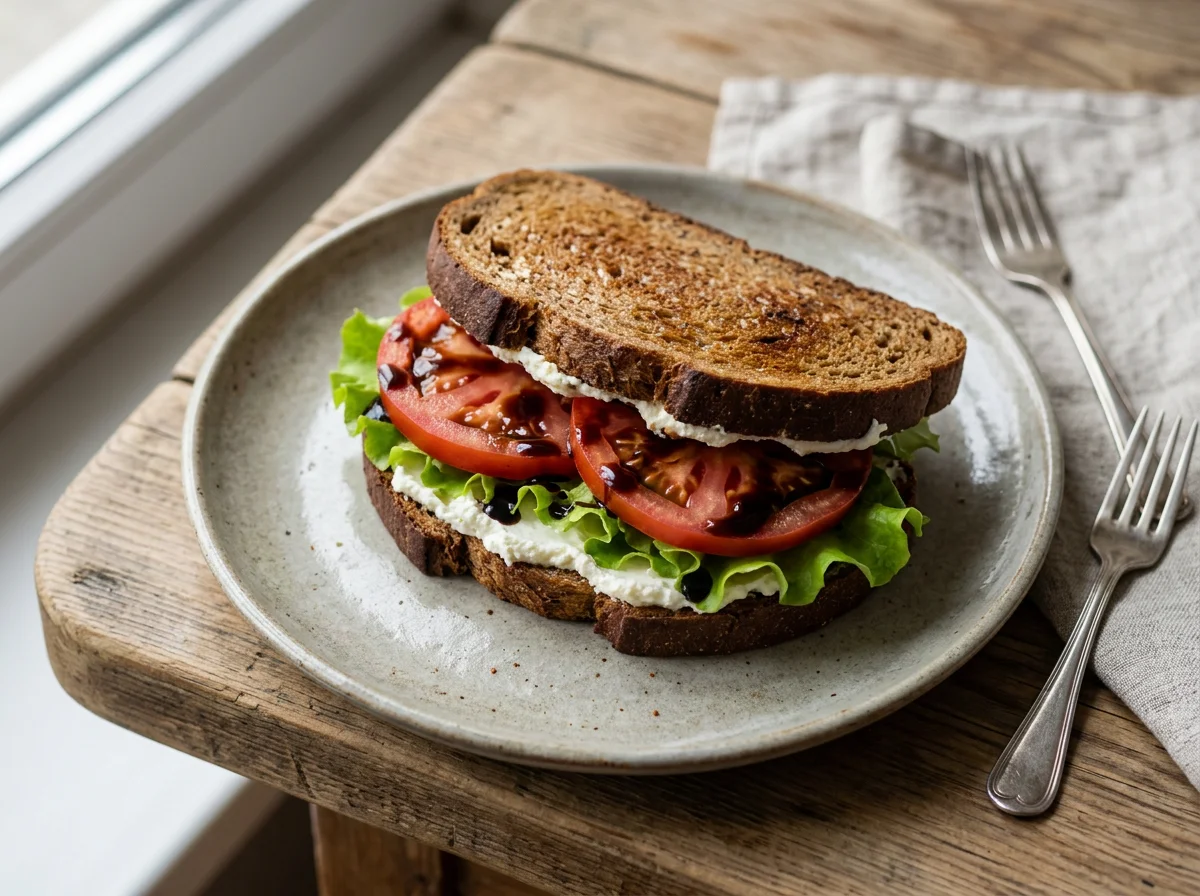 Сэндвич с помидорами и сыром photo