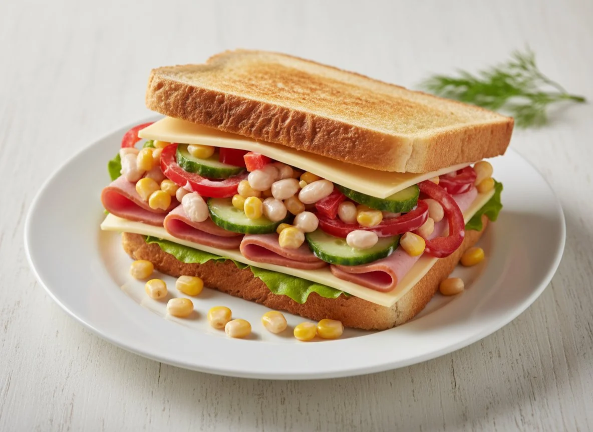 Сэндвич с салатом photo