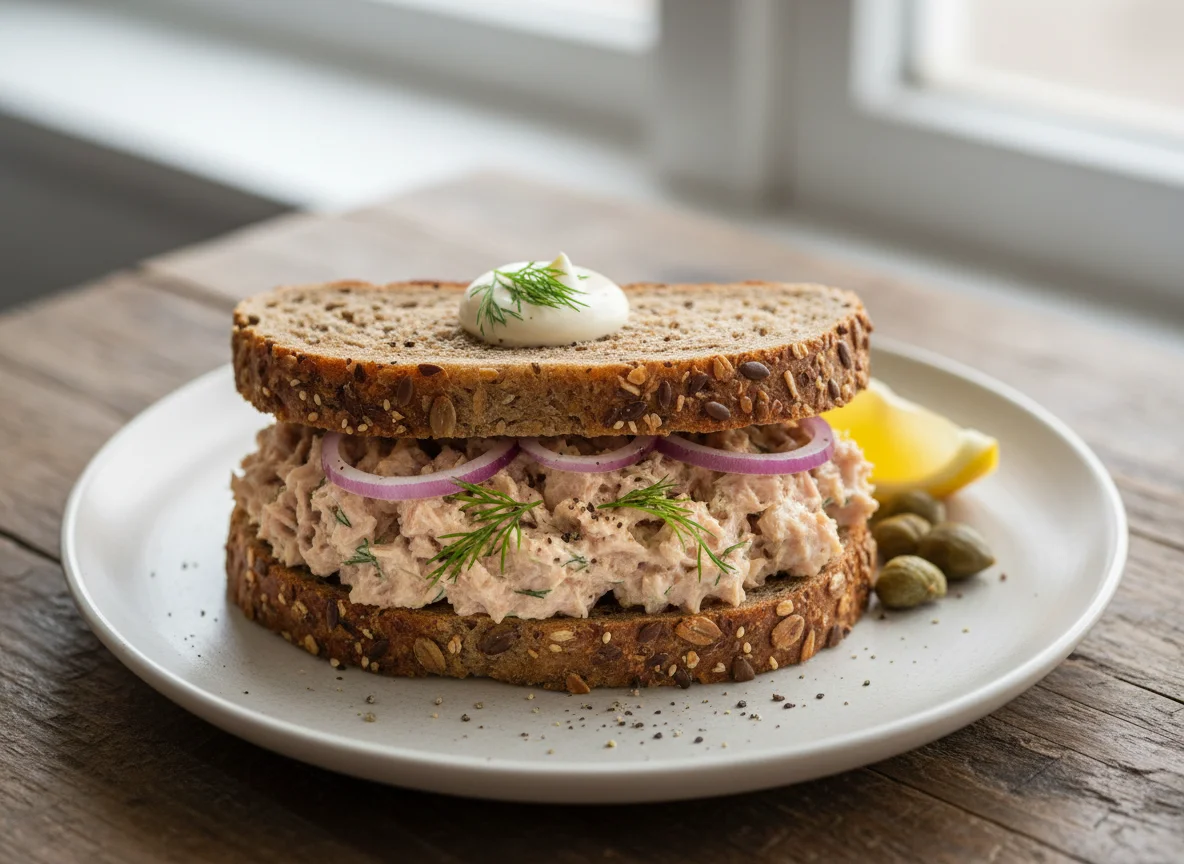 Сэндвич с тунцом photo
