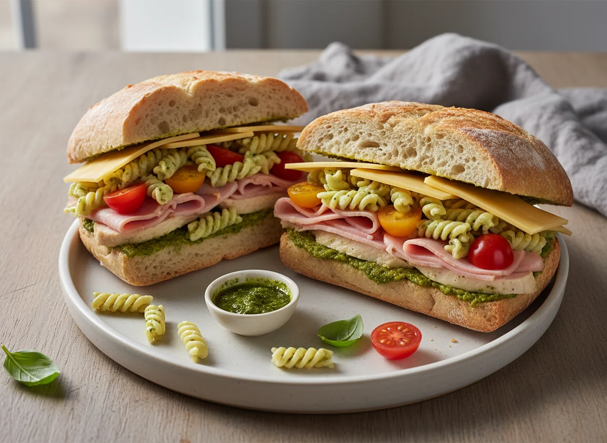 Сэндвичи с пастой песто photo