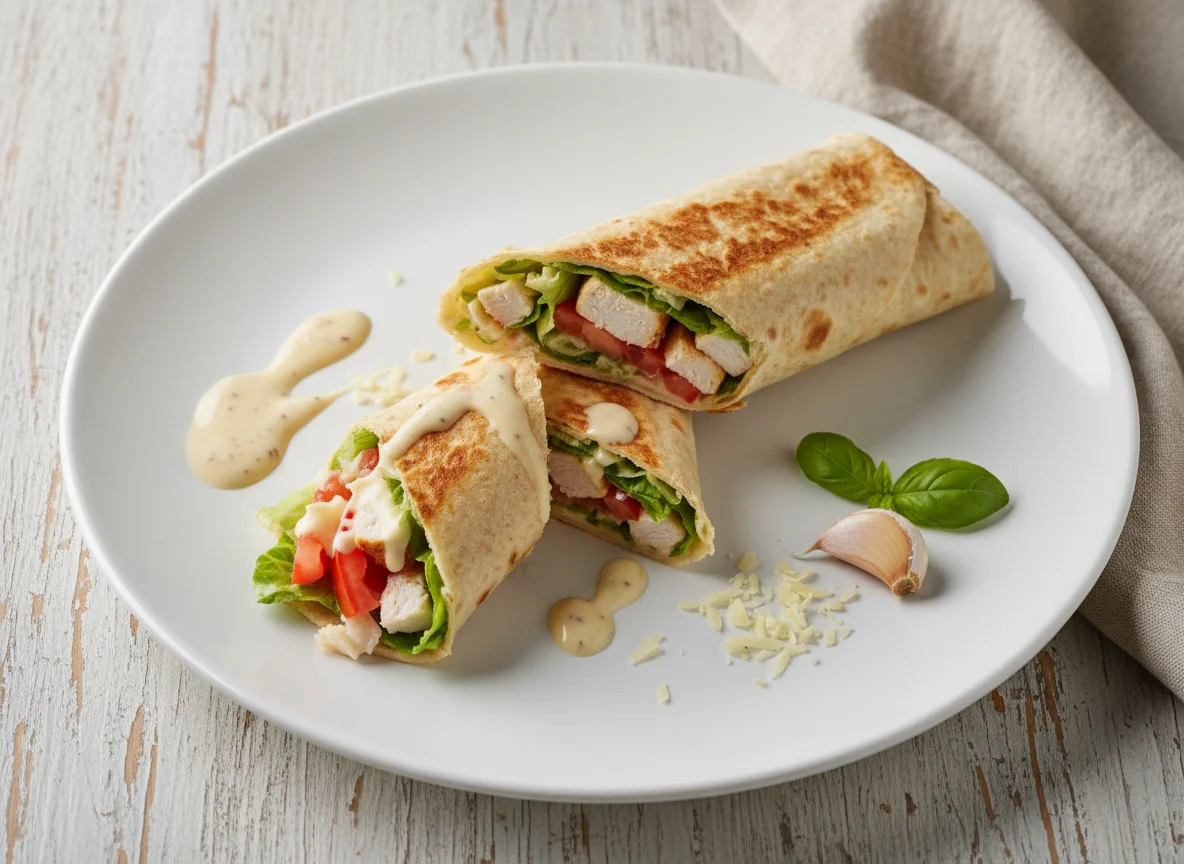 Сэндвич-ролл «Цезарь» с курицей photo