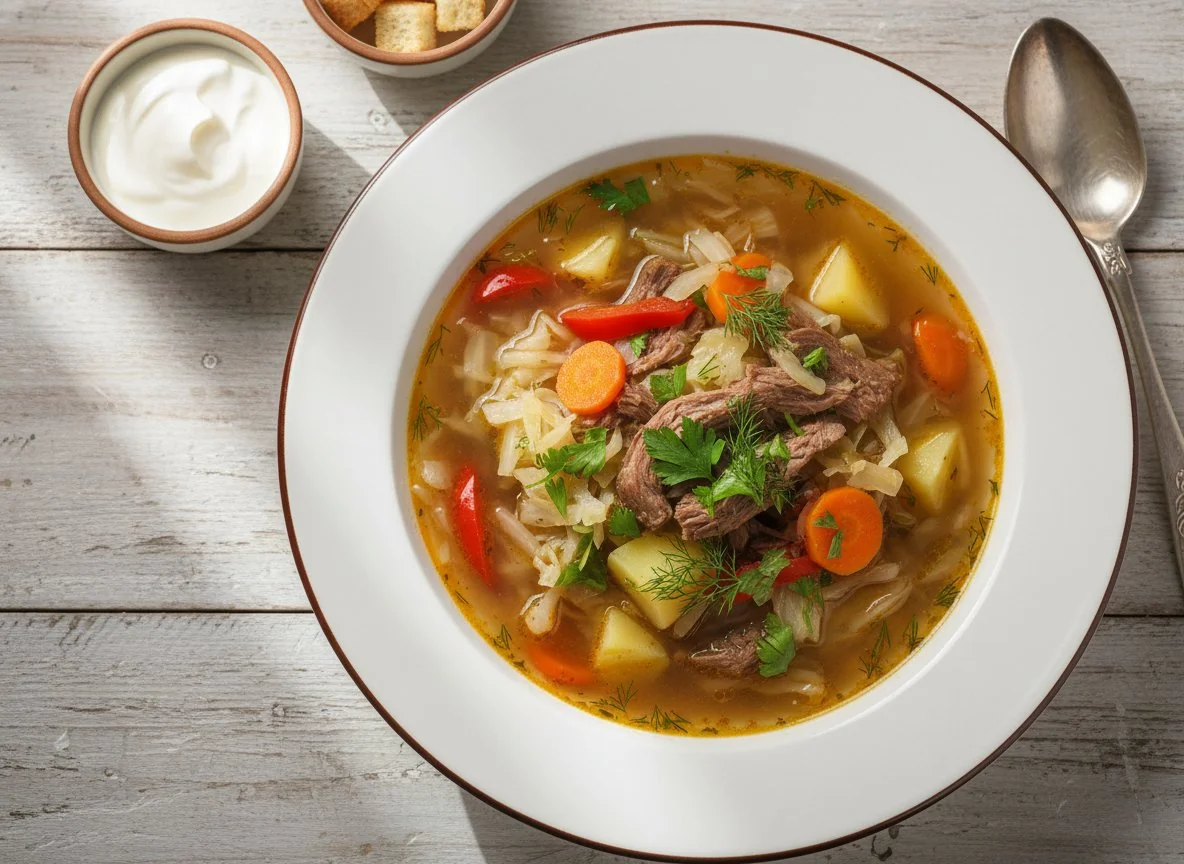 Щи с говядиной photo