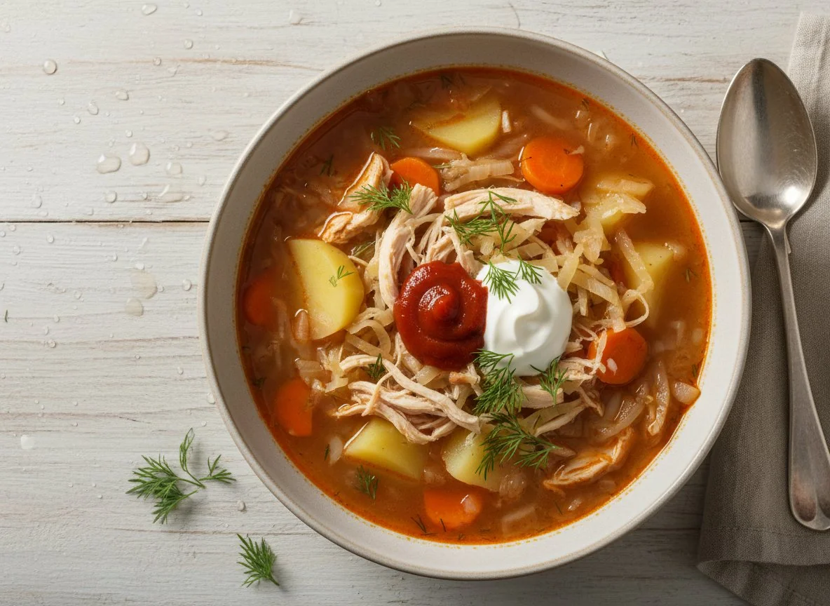 Щи с капустой и картофелем photo