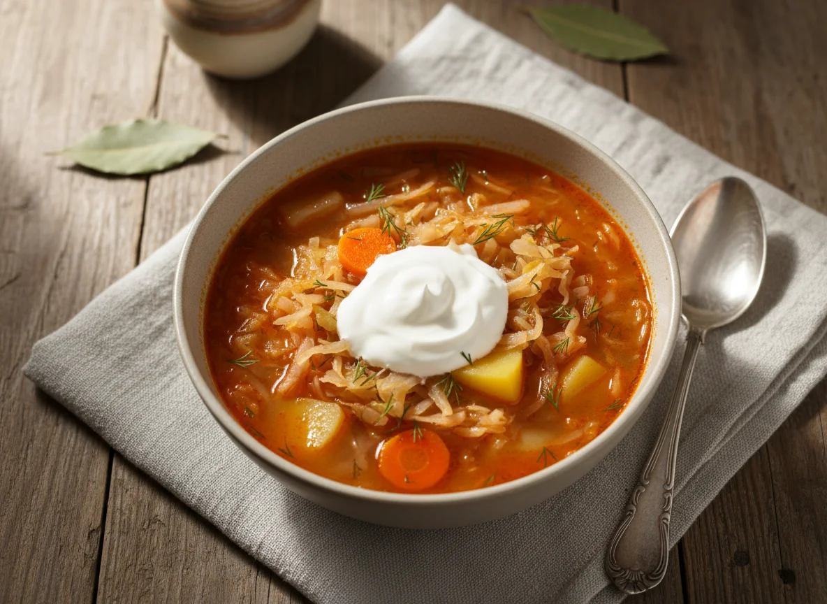 Щи со сметаной photo