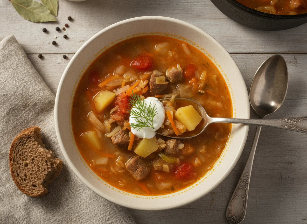 Щи со свежей капустой и картофелем photo