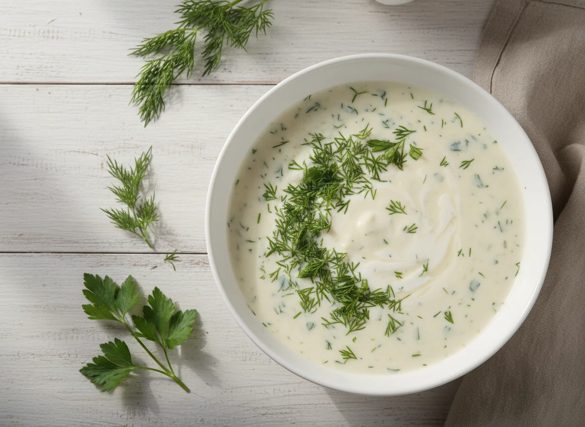 Сливочный суп с зеленью photo