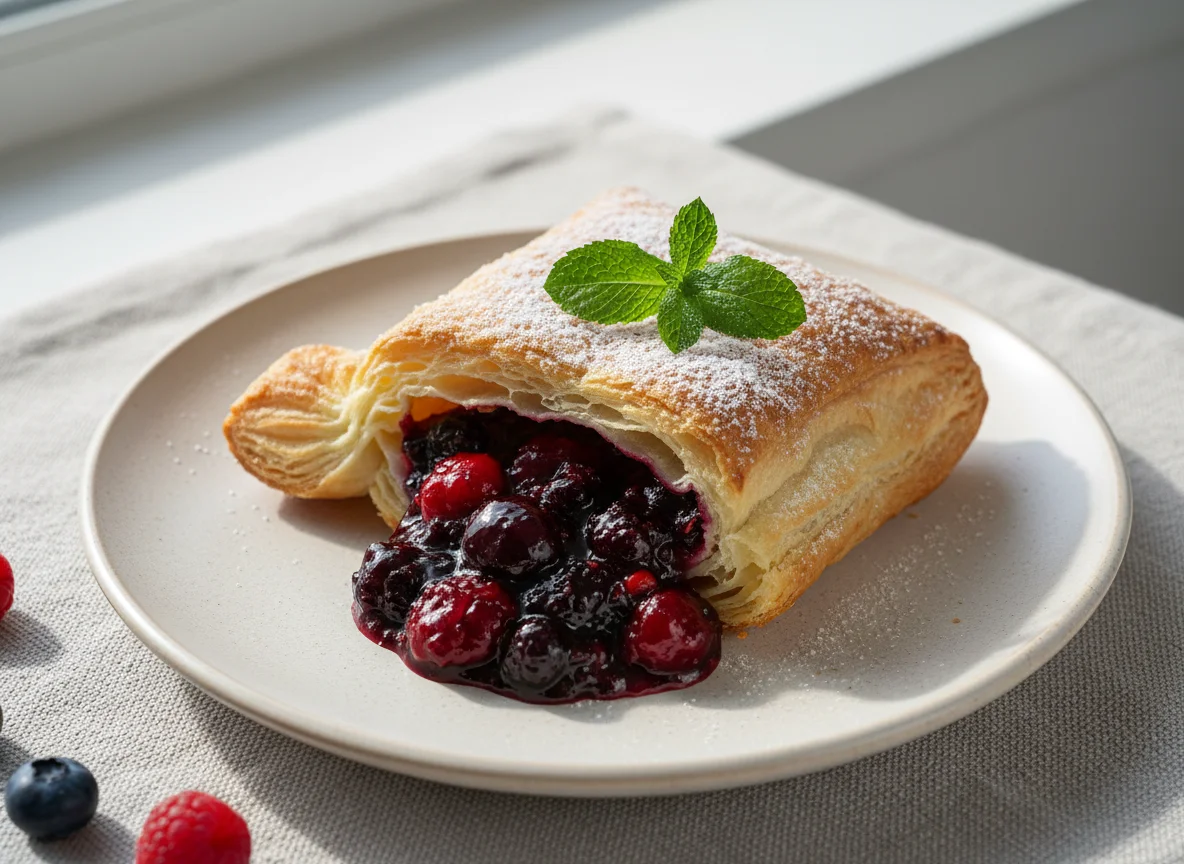 Слойка с ягодной начинкой photo