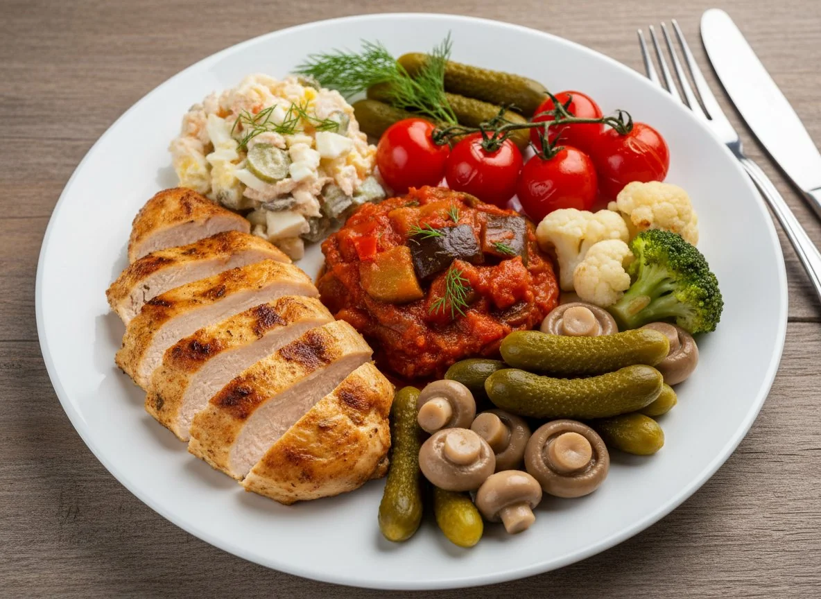 Смешанный обед photo