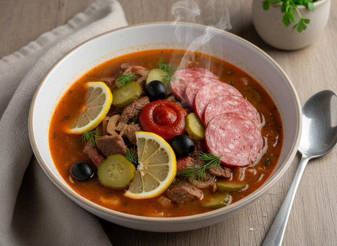 Солянка с колбасой photo