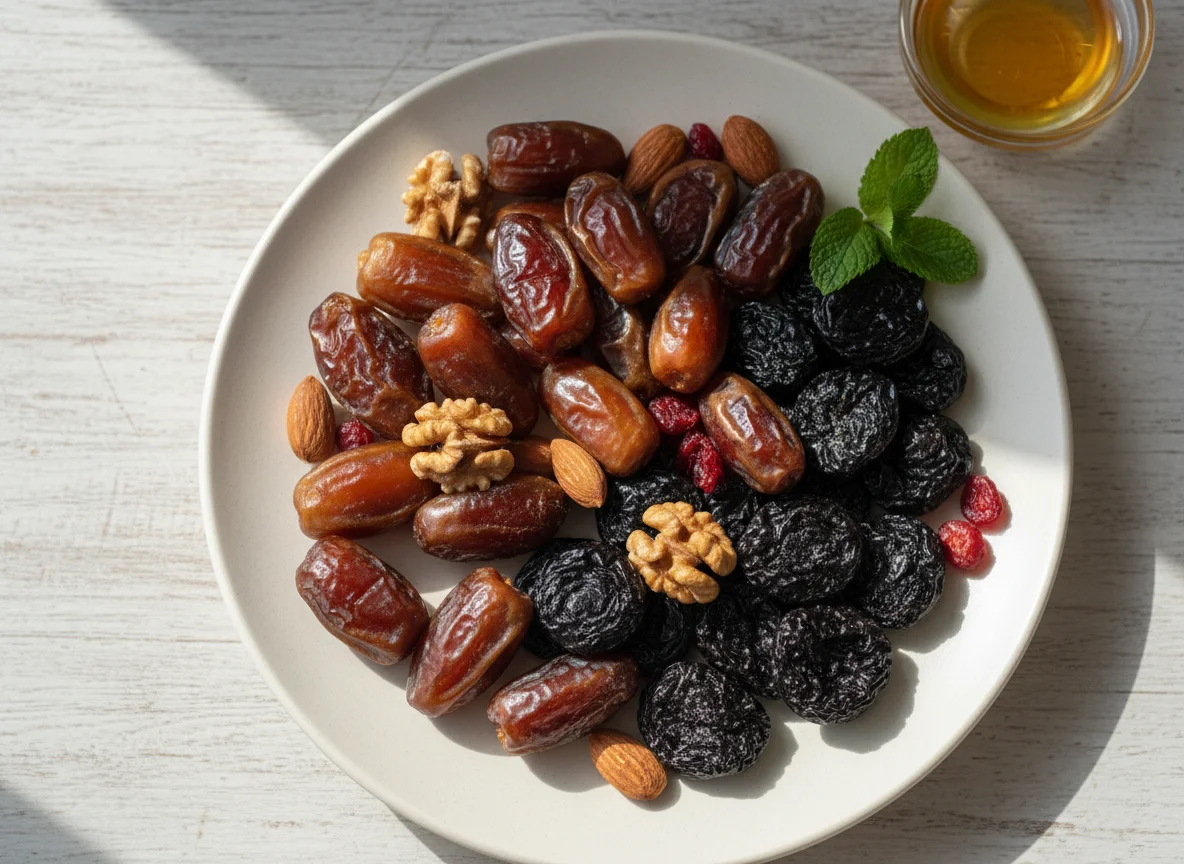 Сухофрукты (финики и чернослив) photo