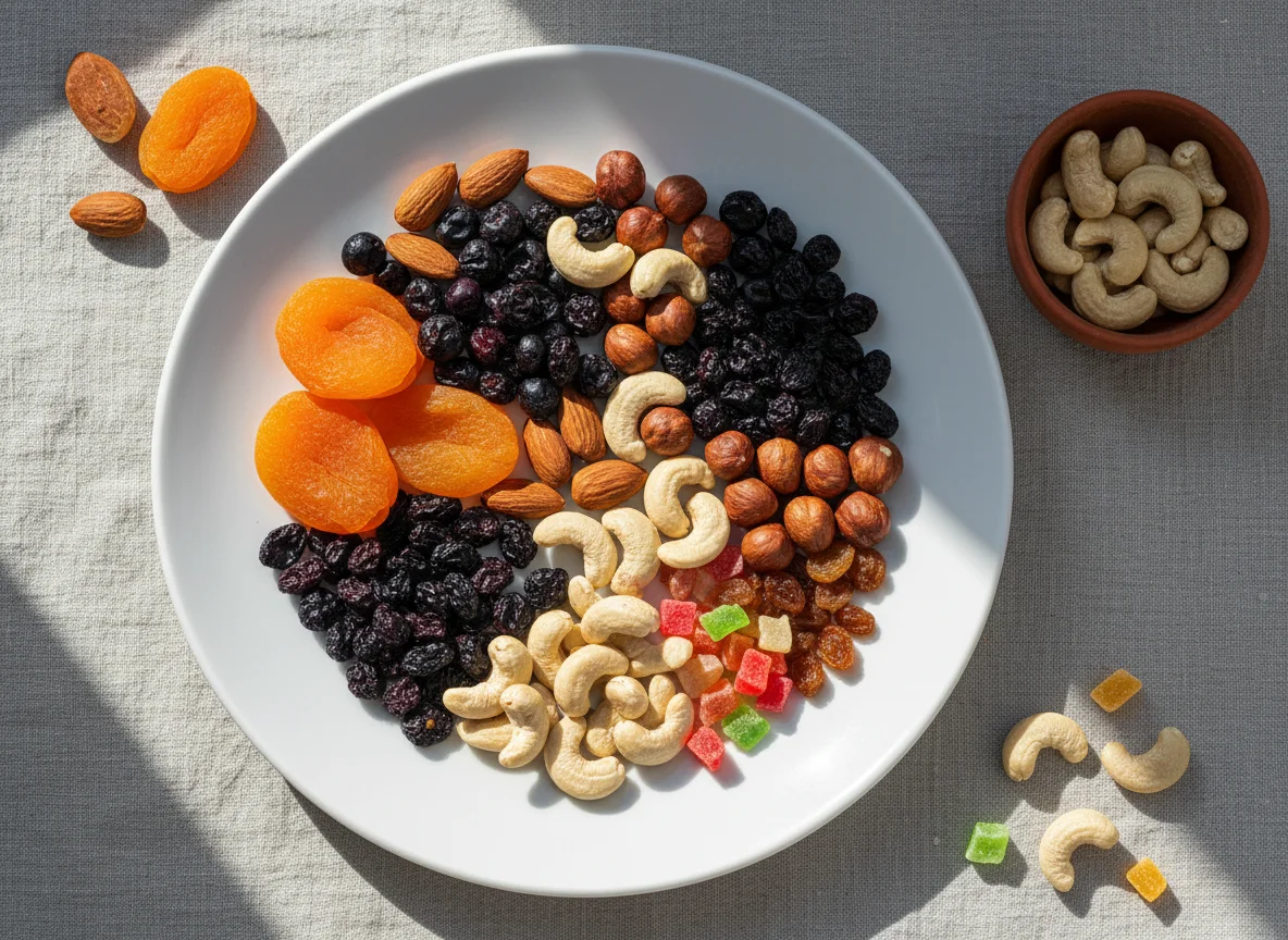 Сухофрукты, орехи и ягоды photo