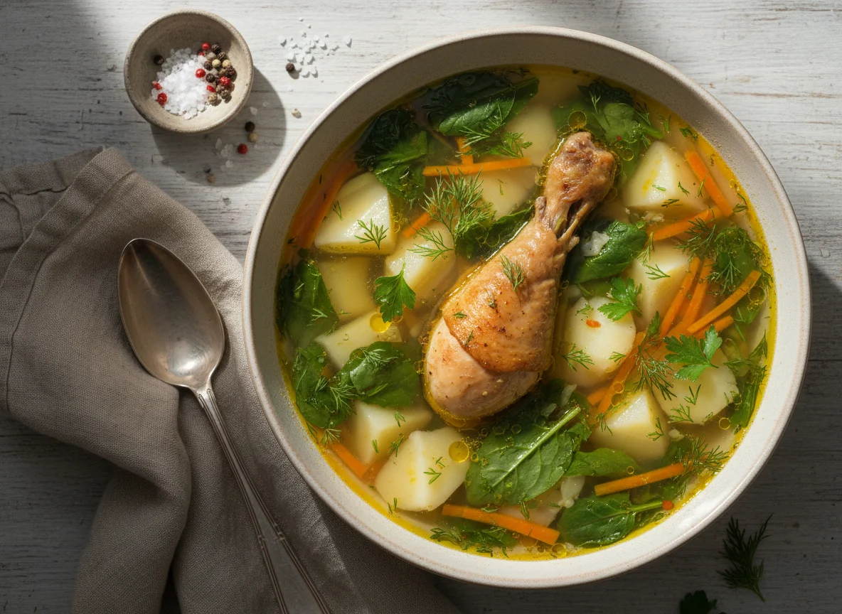 Суп из куриной голени с картофелем photo
