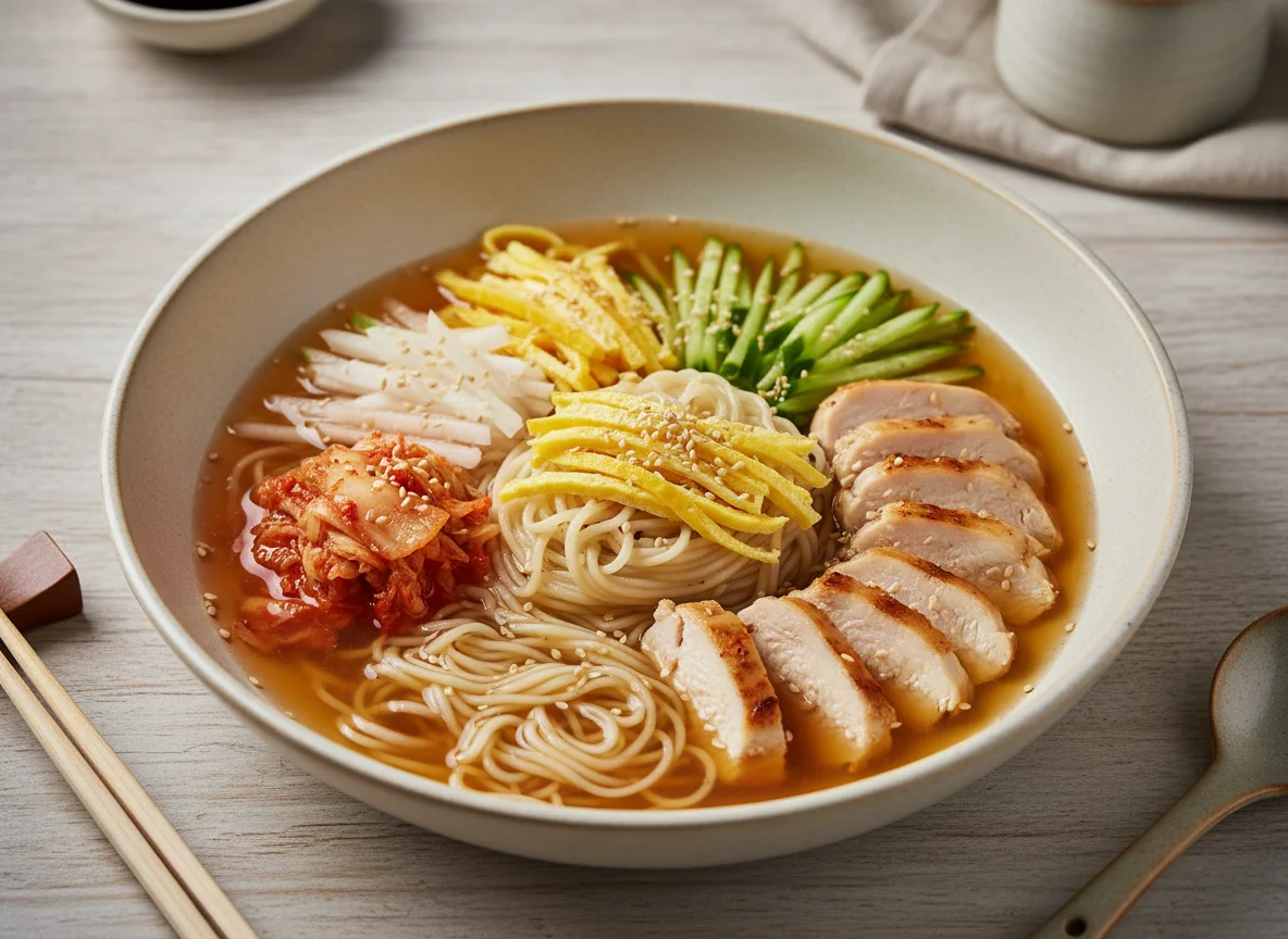 Суп Кукси с курицей на овощном бульоне photo