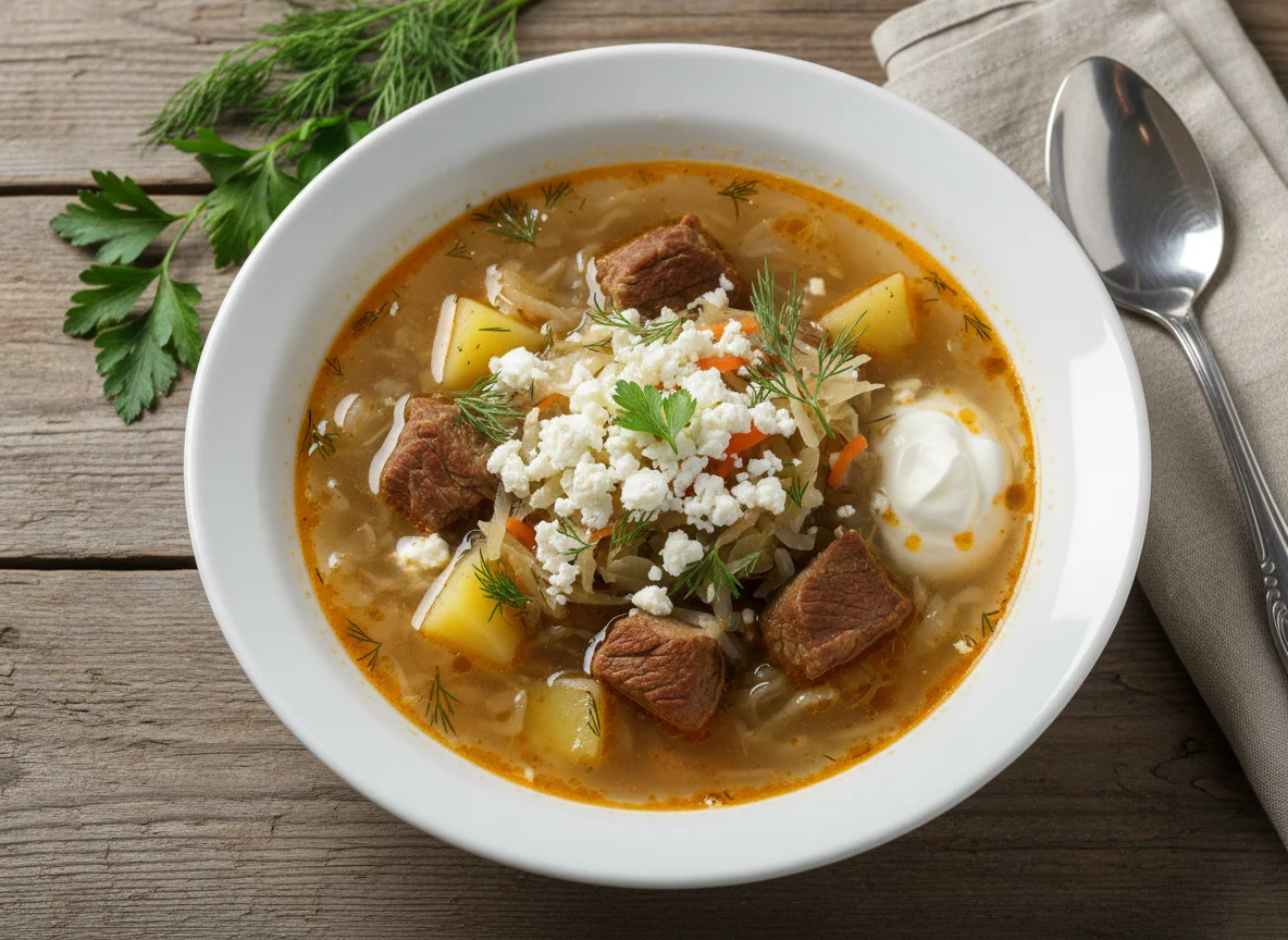 Суп с говядиной и овощами photo