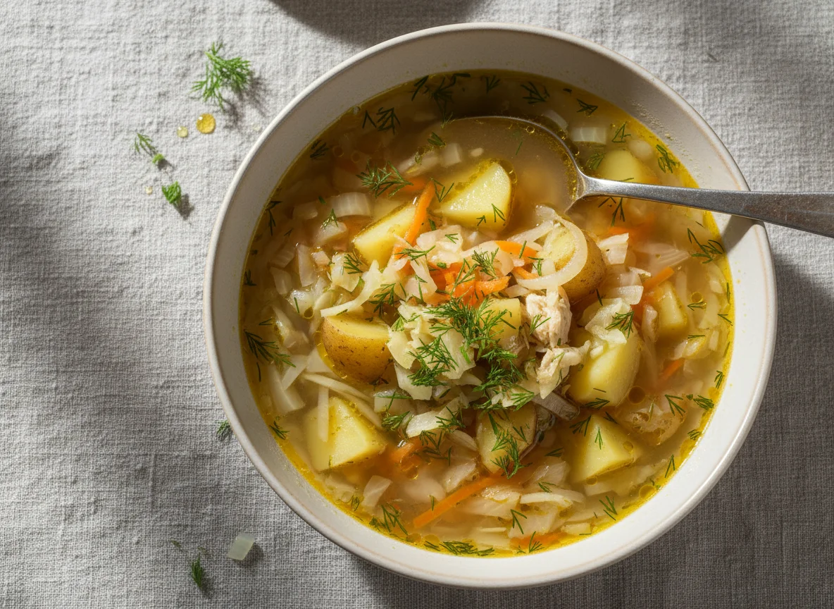 Суп с капустой и картофелем photo