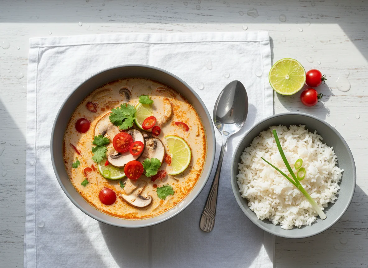 Суп Том Ям с рисом photo