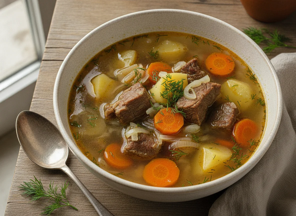 Шурпа с говядиной и овощами photo
