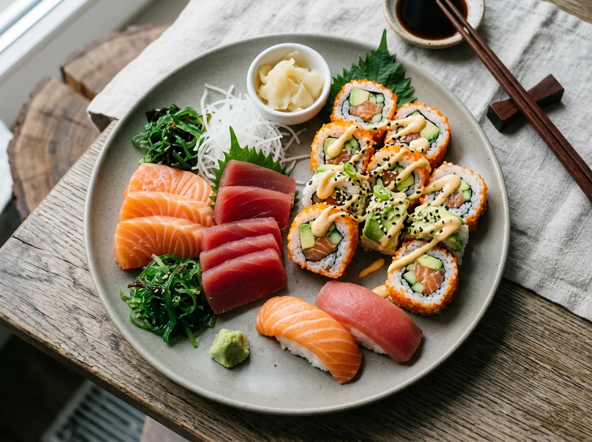 Суши и сашими ассорти photo