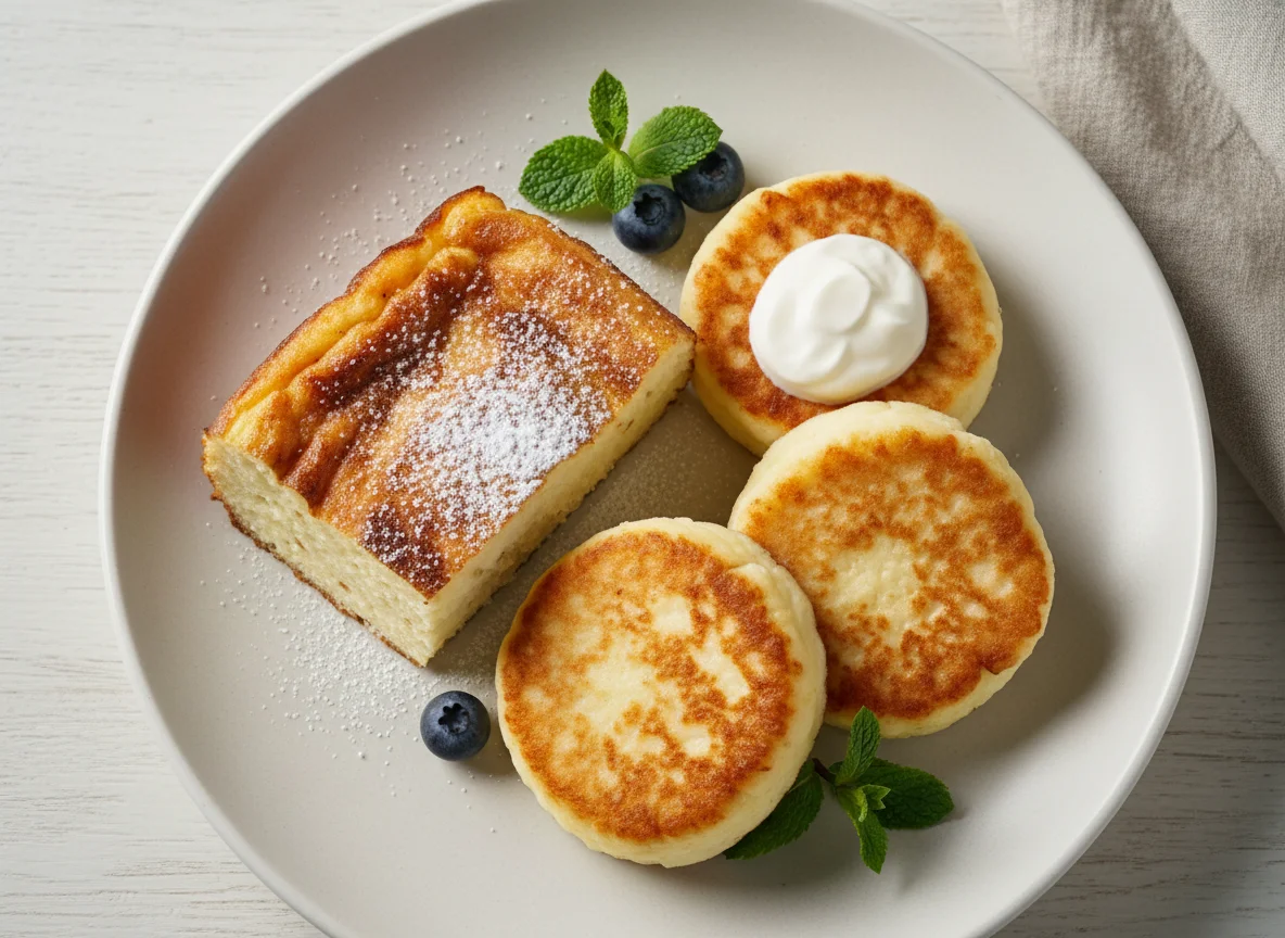 Сырники и творожная запеканка photo