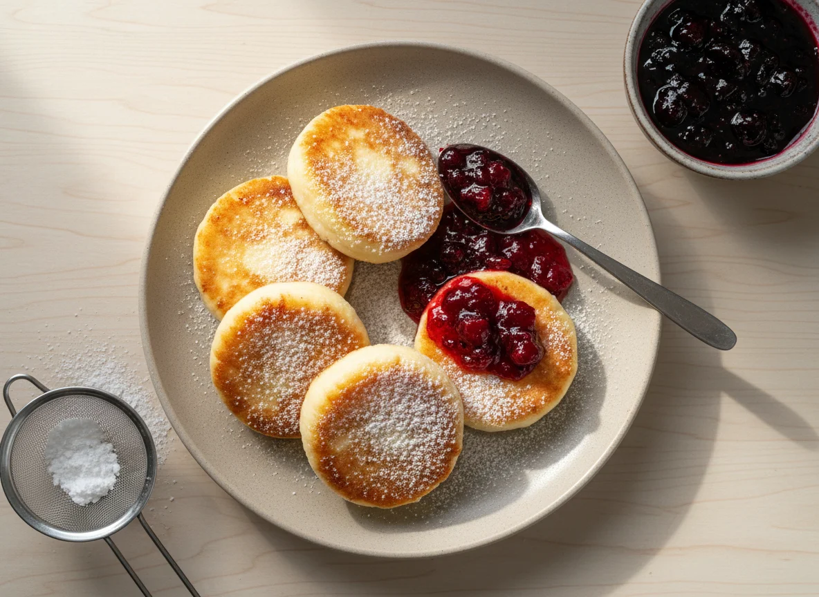 Сырники с джемом photo