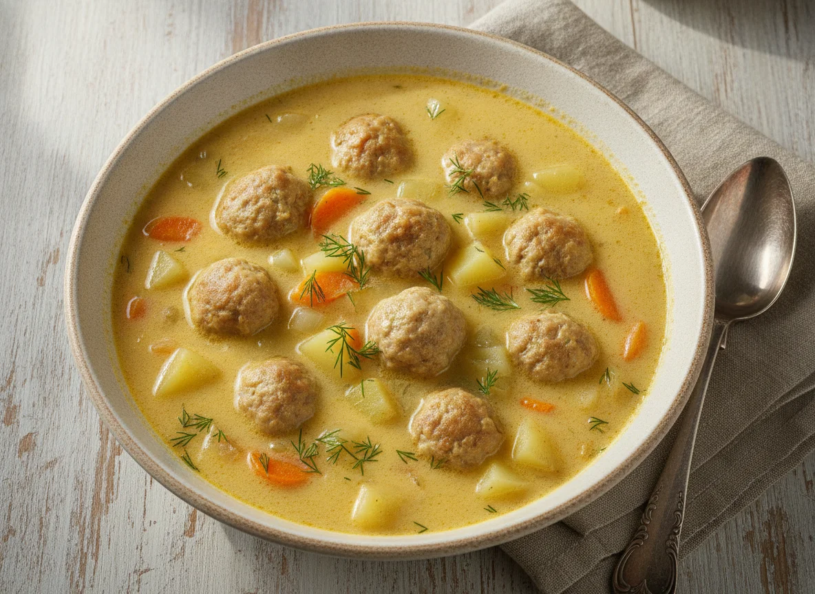 Сырный суп с фрикадельками photo
