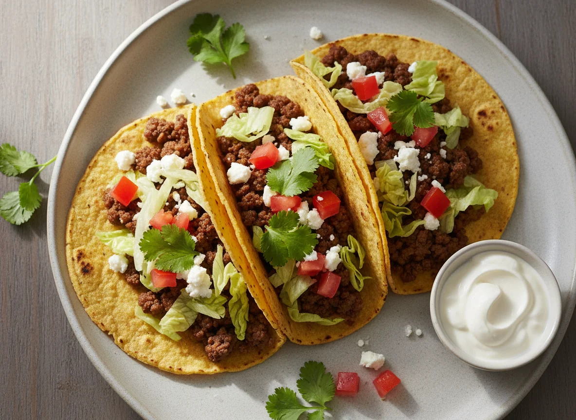 Тако с говядиной и овощами photo