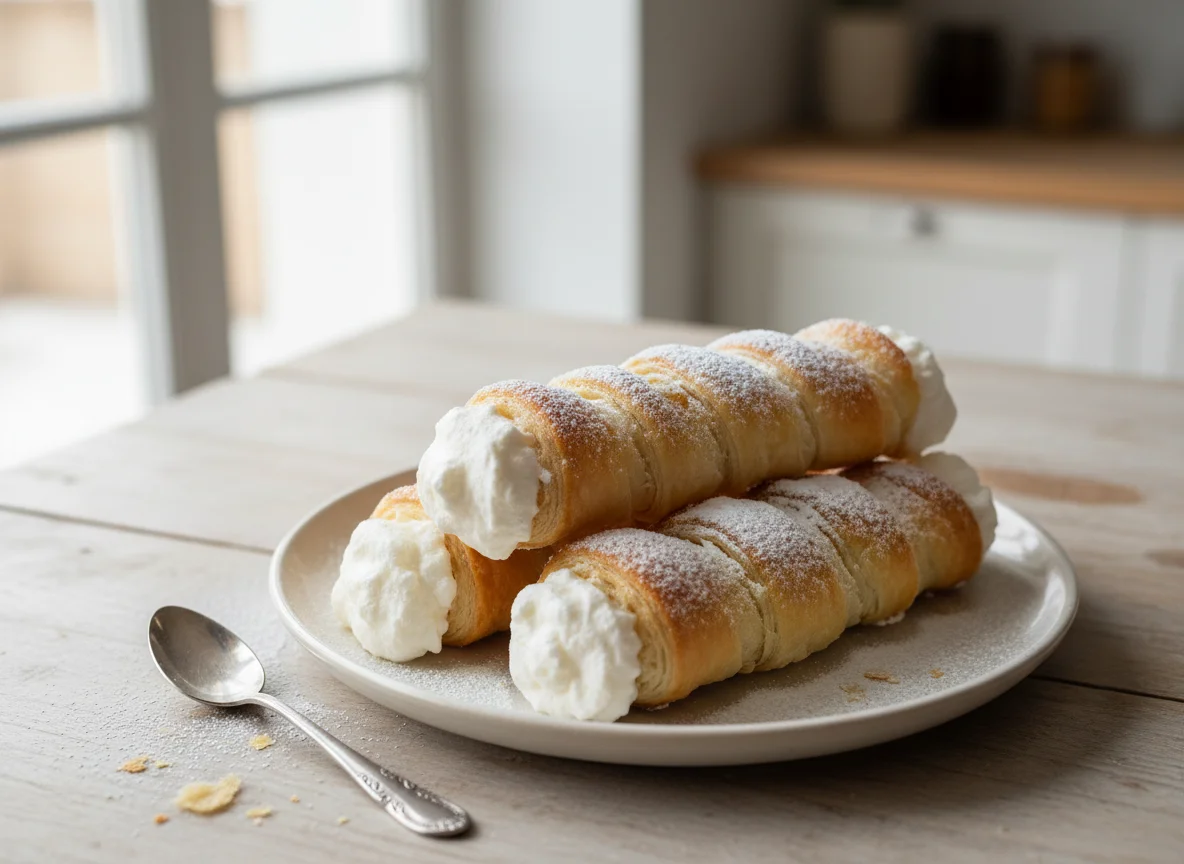 Трубочка с кремом photo