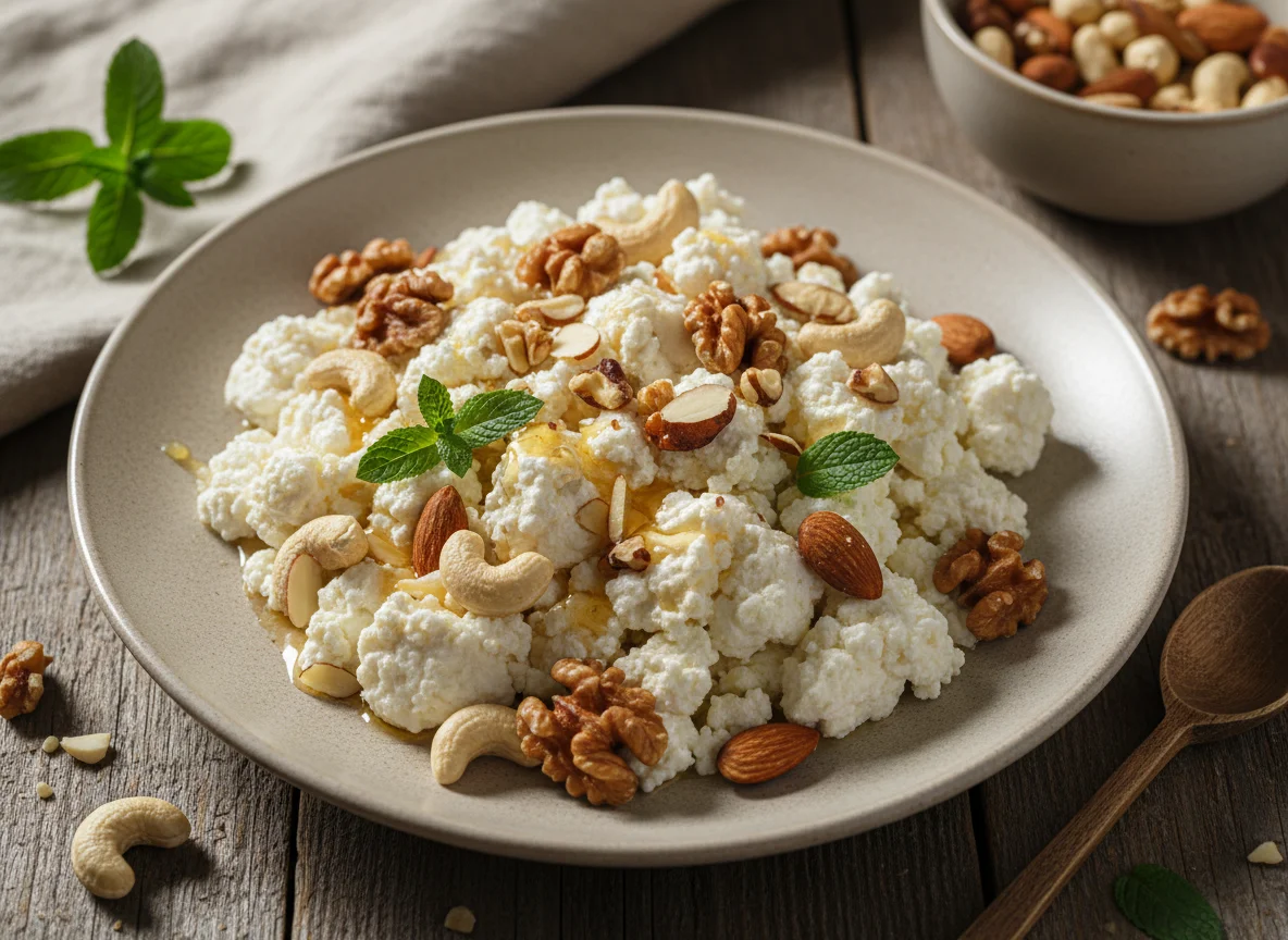 Творог с орехами photo