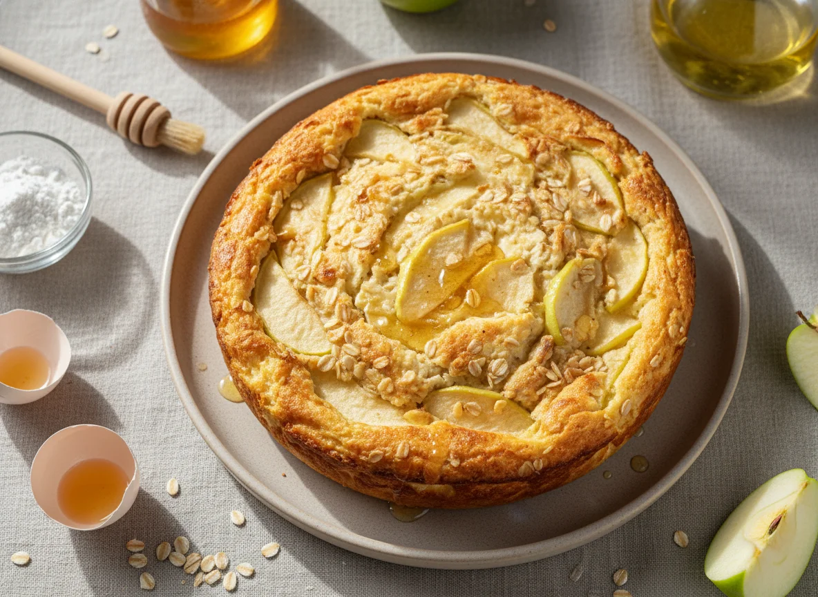 Творожная запеканка с яблоками photo