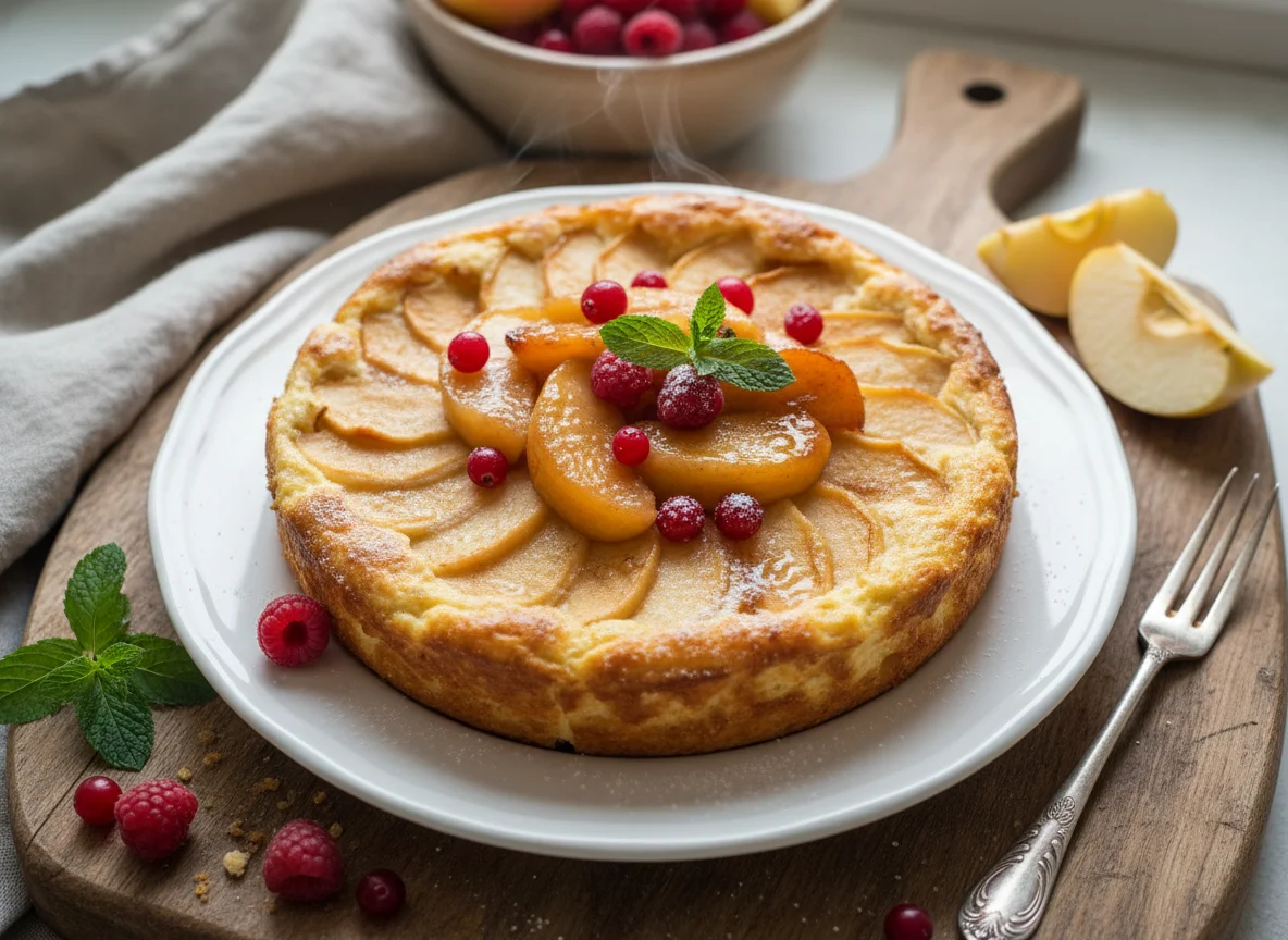 Творожная запеканка с фруктами photo