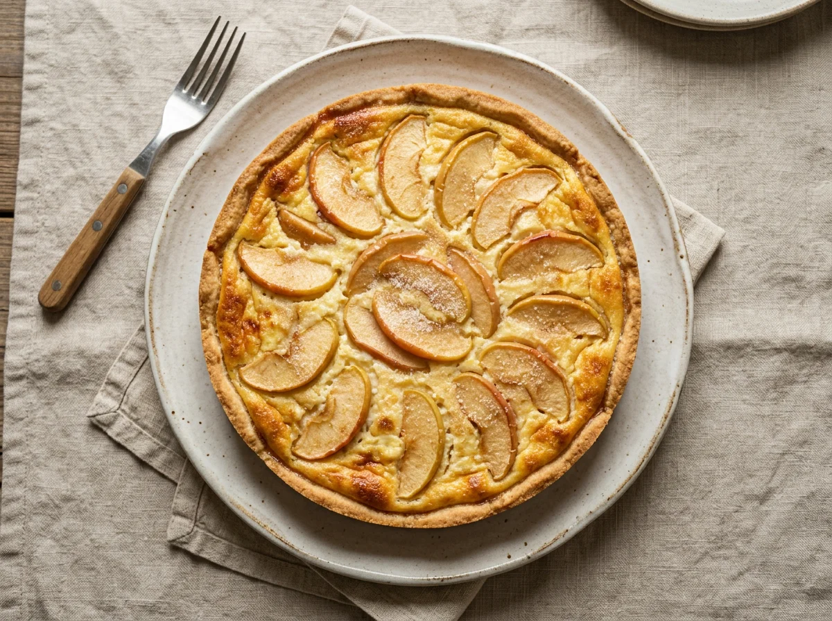 Творожный пирог с яблоками photo