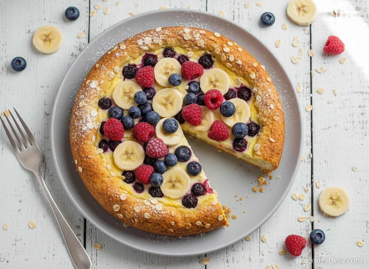 Творожный пирог с ягодами photo