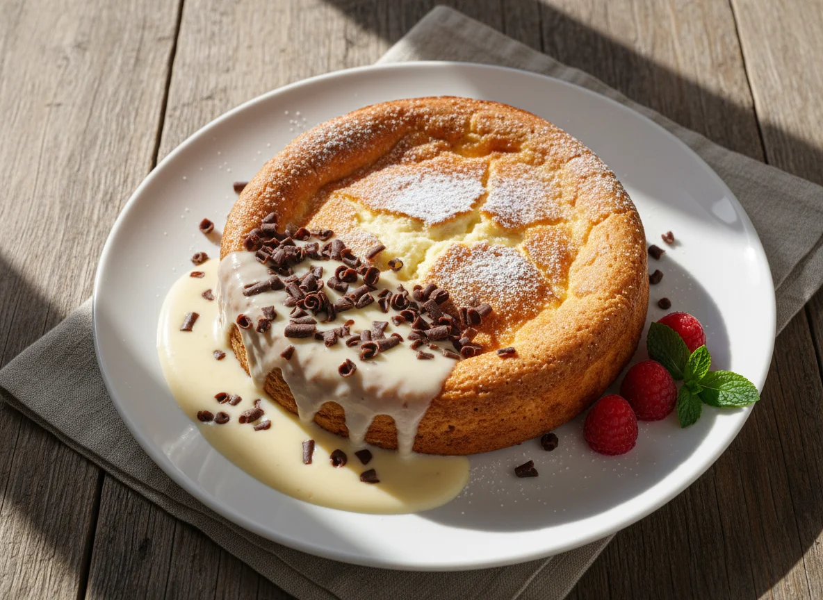 Творожный пирог с соусом photo