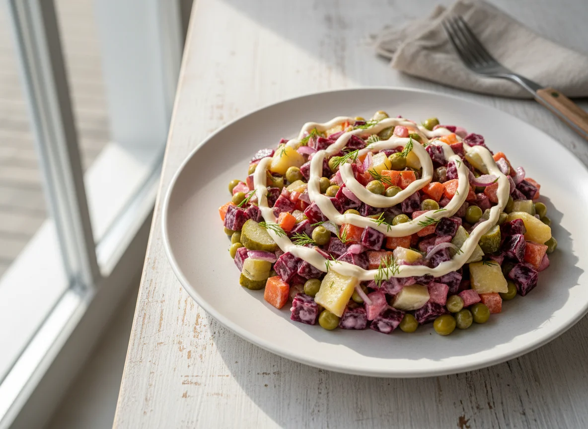 Винегрет или салат из свеклы photo