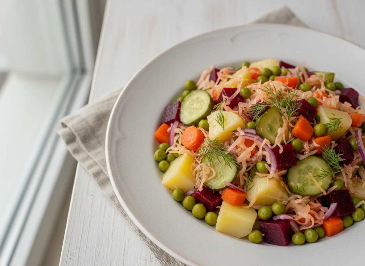 Винегрет с квашеной капустой photo