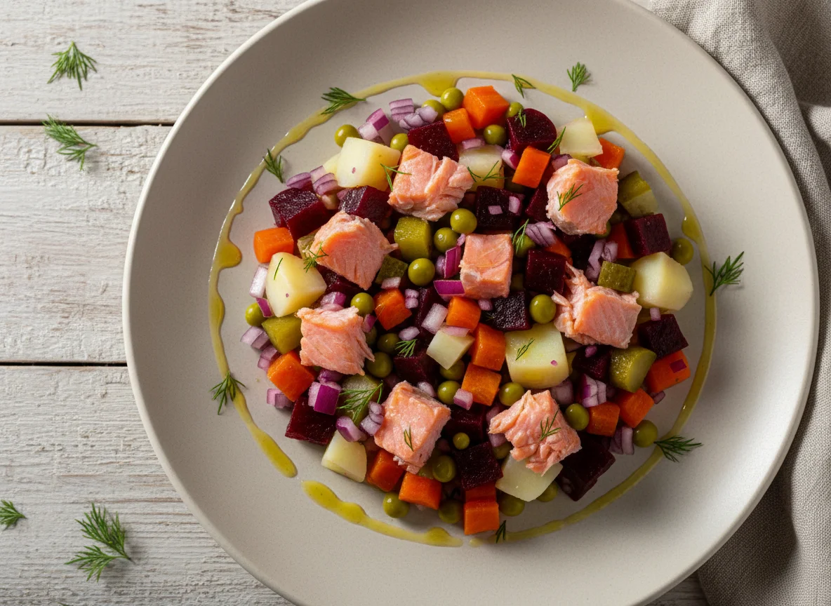 Винегрет с лососем photo