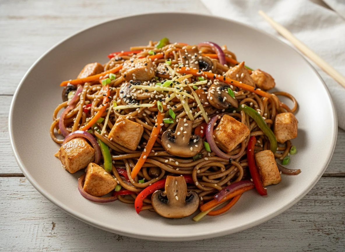 Вок с курицей photo