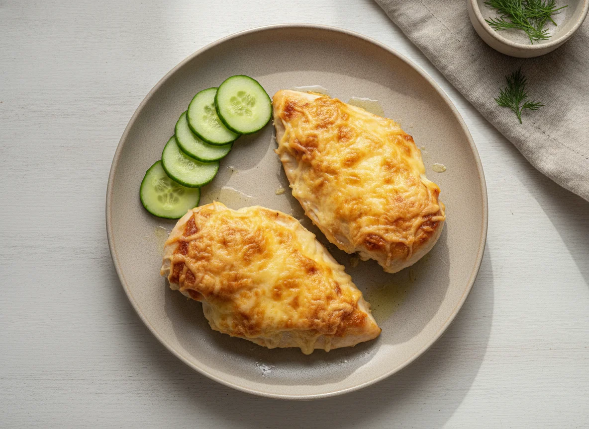 Запеченное куриное филе с огурцом photo