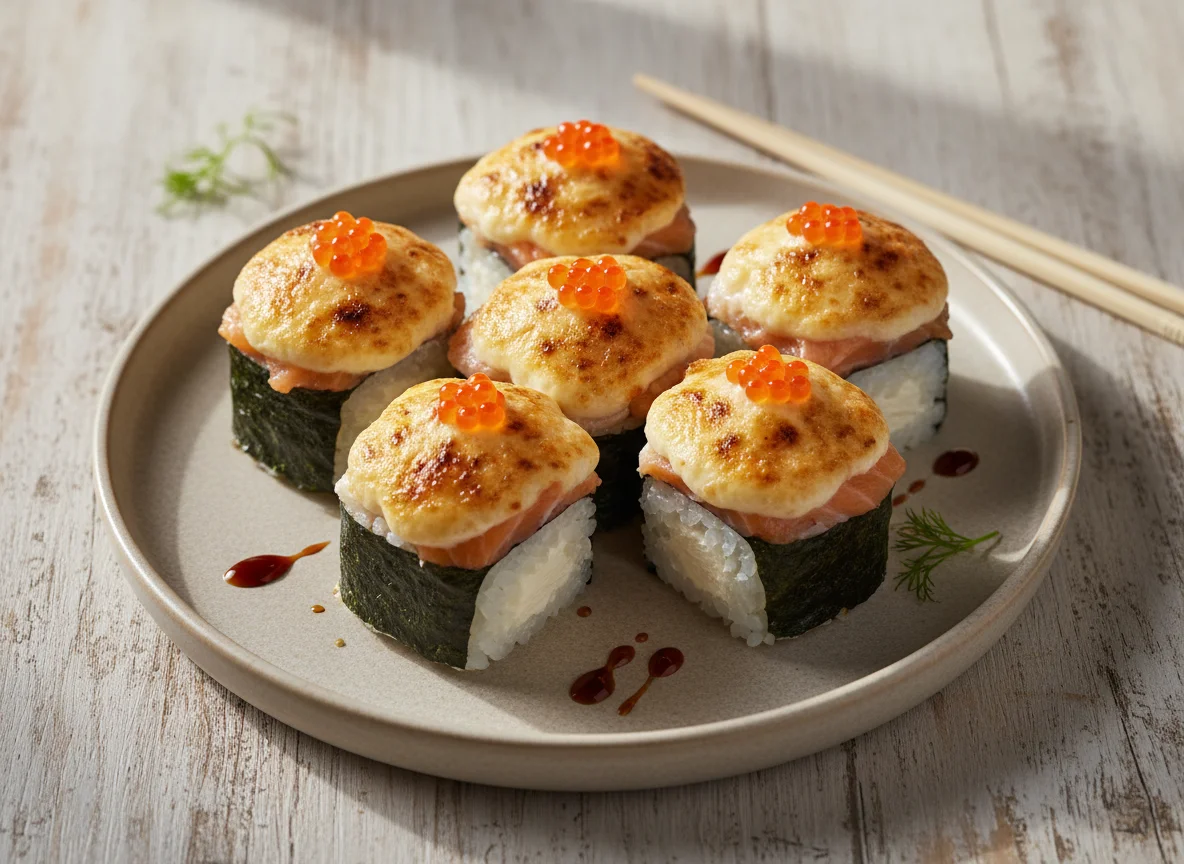 Запеченные роллы photo