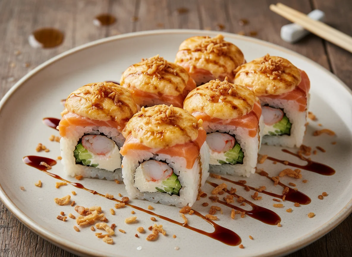 Запеченный ролл Осака photo